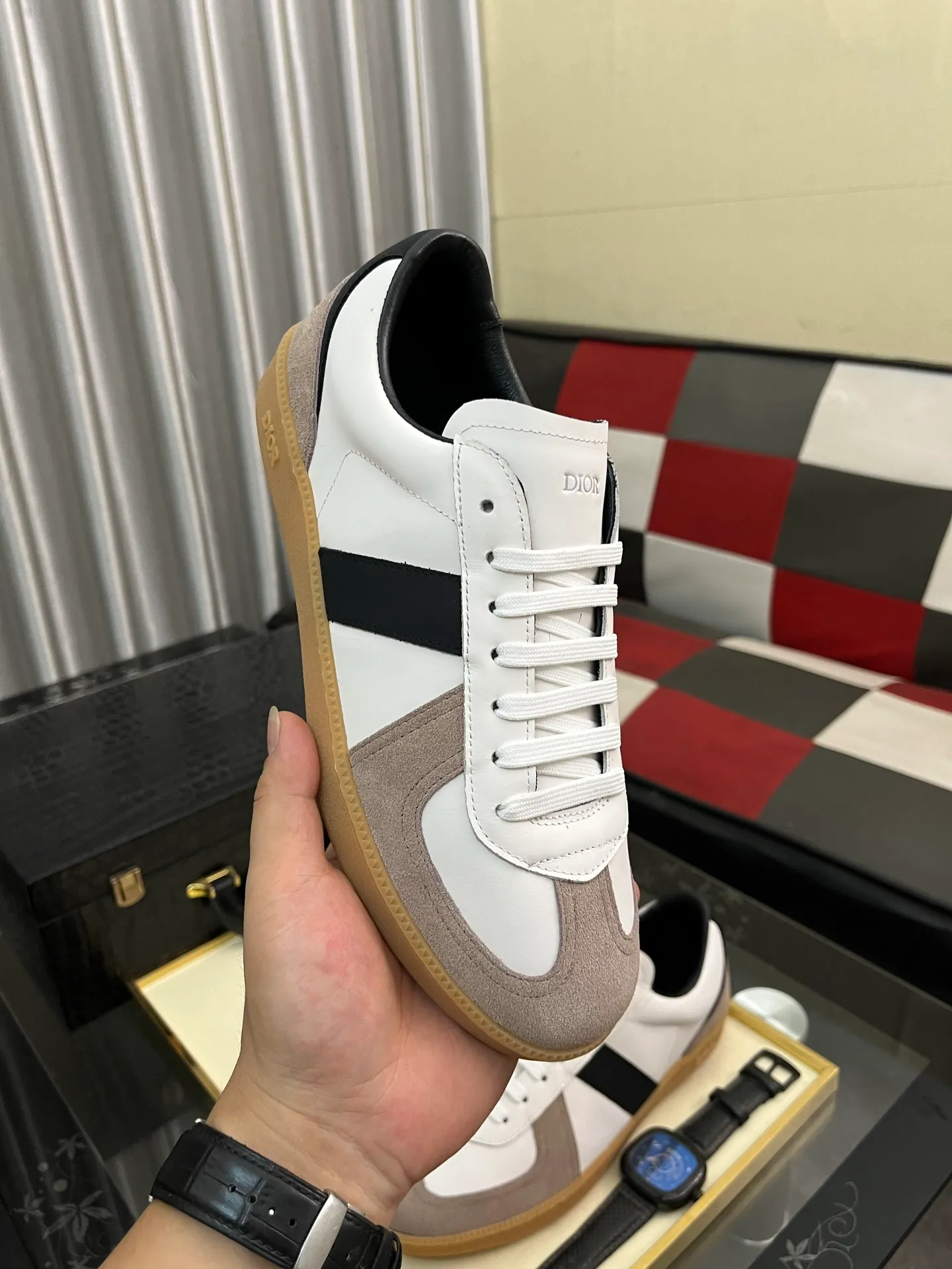 Men's Men's Shoes 💰400⌚️⌚️《Dior DIOR*》The latest and most popular casual shoes, top brand [seduce] luxury~purchase, top~quality. [Strong] The upper is made of imported breathable cowhide with material ➕ breathable sheepskin feet (•) and fine workmanship. Original stylish and stylish soft rubber wear-resistant outsole, light and comfortable on the foot, size: 38-443️⃣colors available